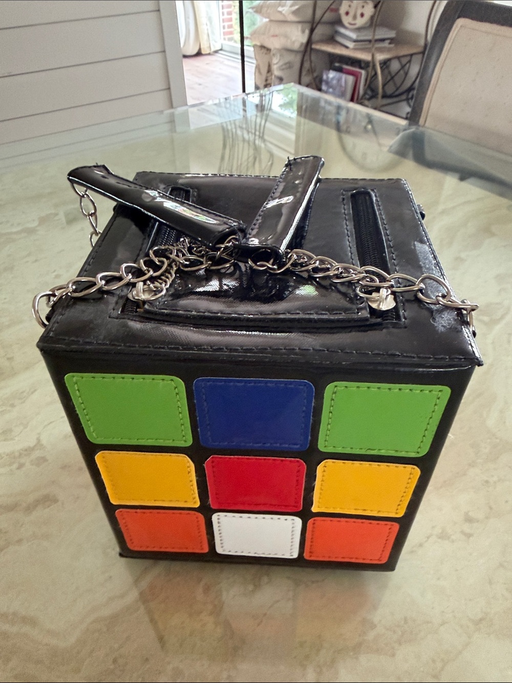 Colorful Arubix Cube Purse - Black with Multi Colors..never used NWOT
